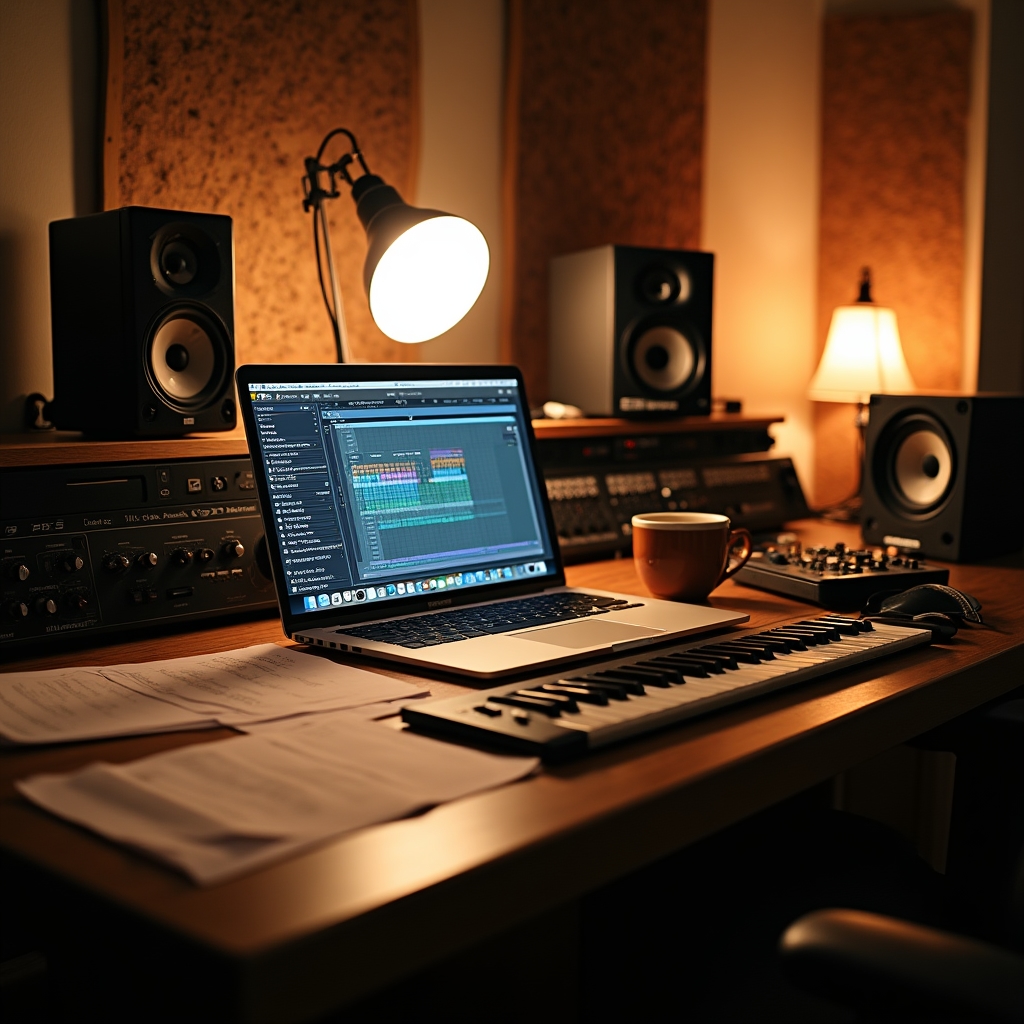 Producție piesă originală în studio